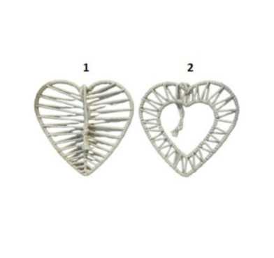 COEUR EN MACRAME 20X20CM