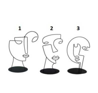 DECORATION VISAGE EN METAL