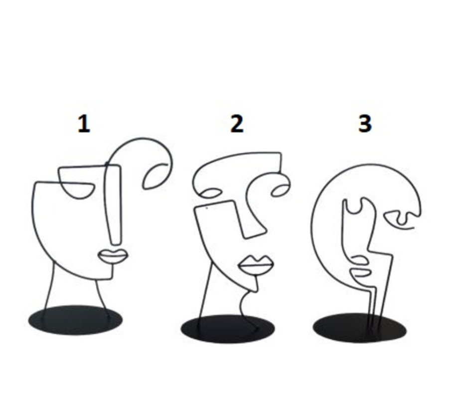 DECORATION VISAGE EN METAL