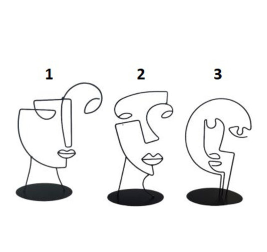 DECORATION VISAGE EN METAL