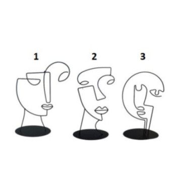 DECORATION VISAGE EN METAL