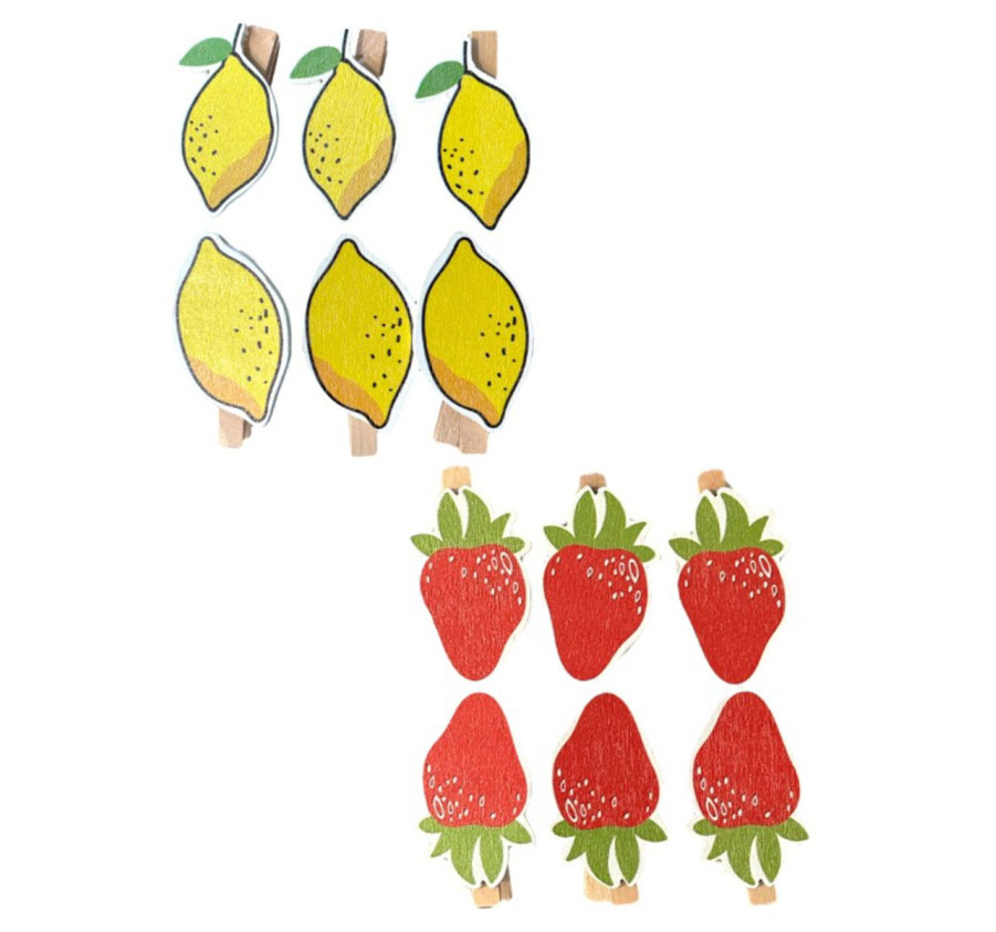 SET DE 6 PINCES EN BOIS