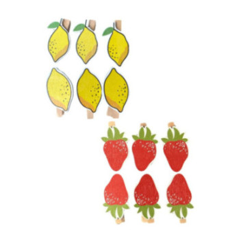 SET DE 6 PINCES EN BOIS