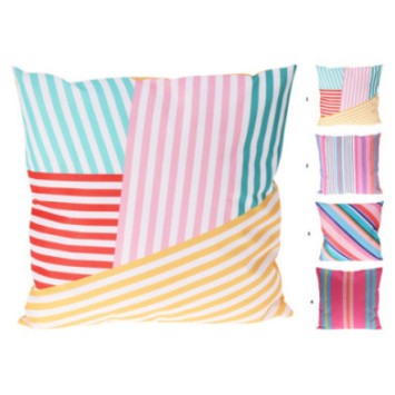 COUSSIN LIGNES COLOREES