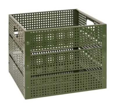 CAGETTE DECO METAL KAKI