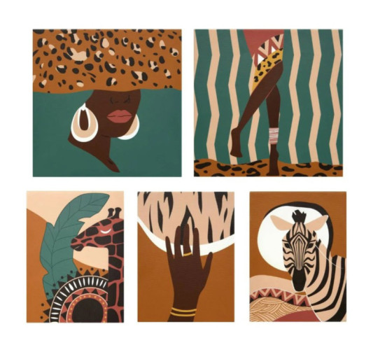 TOILE IMRIMEE CYNTHIA AFRIQUE