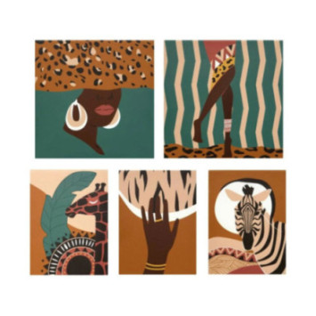 TOILE IMRIMEE CYNTHIA AFRIQUE