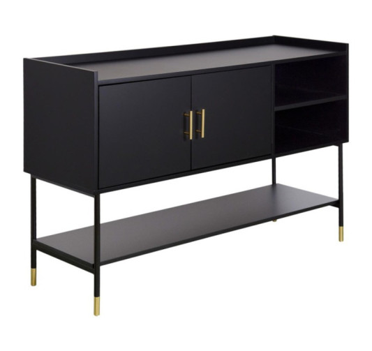 BUFFET 2 PORTES TEDY NOIR