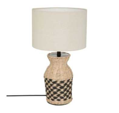 LAMPE JACINTHE JUTE NOIR