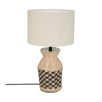 LAMPE JACINTHE JUTE NOIR