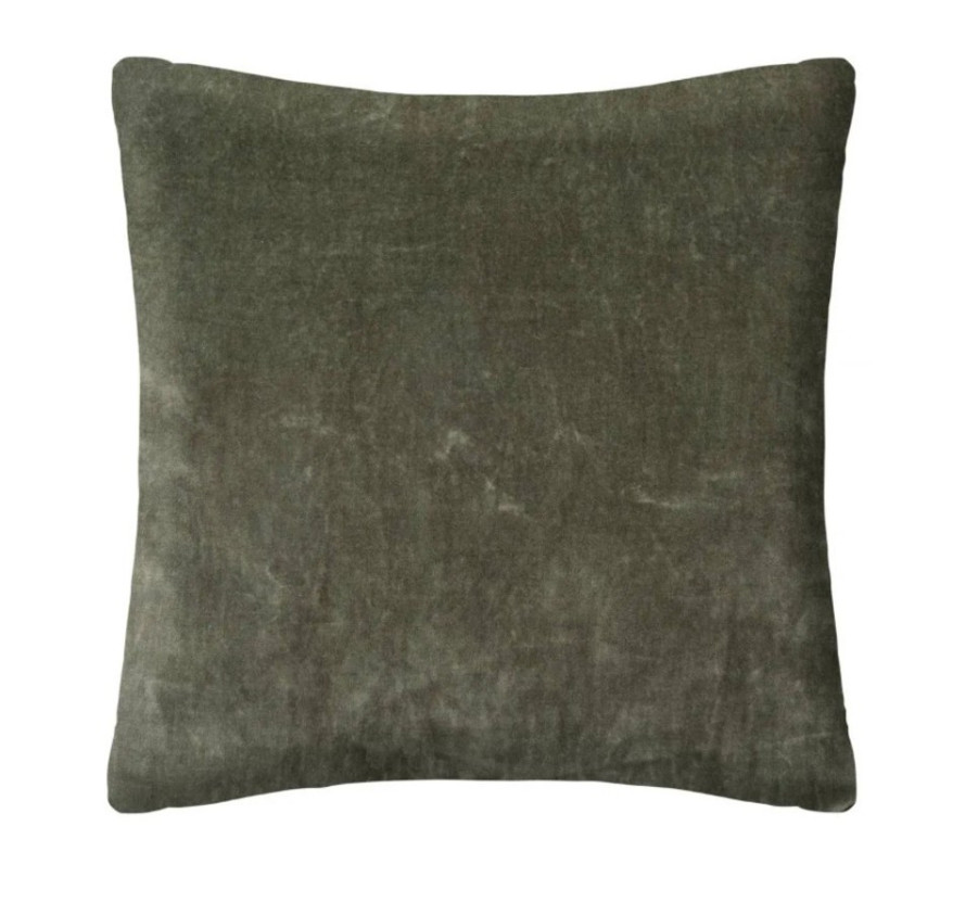 COUSSIN OTTO EN VELOURS VERT