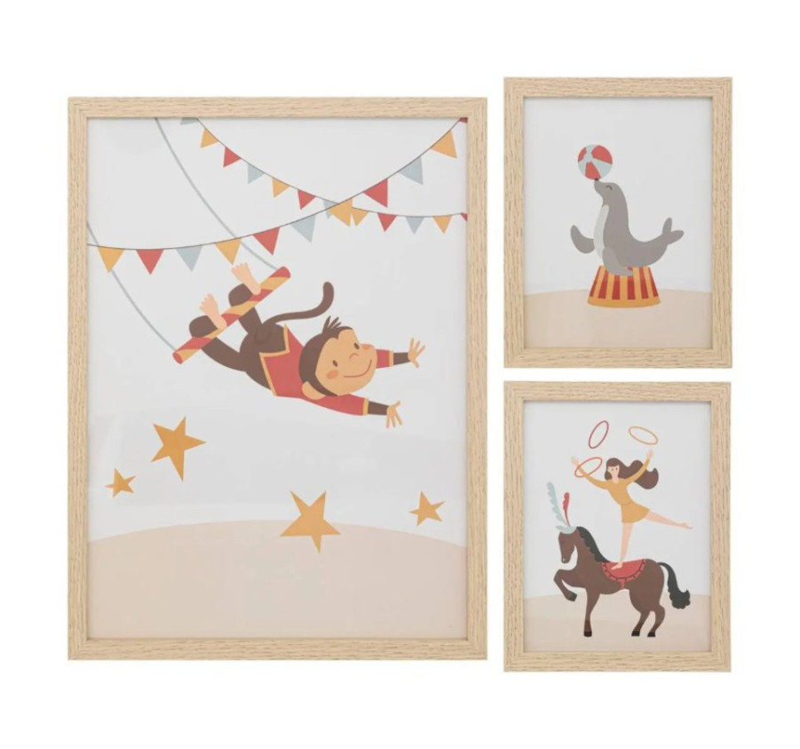 LOT DE 3 CADRES CIRCUS