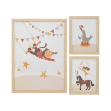 LOT DE 3 CADRES CIRCUS