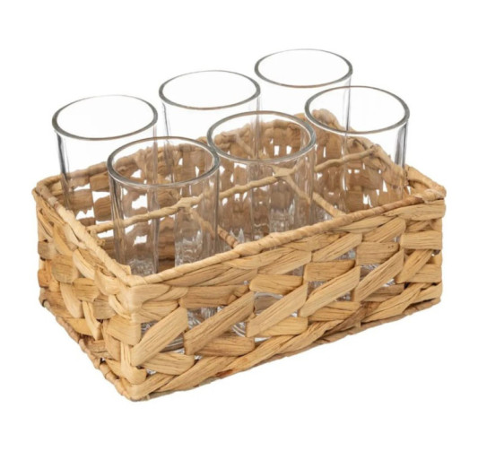 RACK NATUREL 6 GOBELETS 25CL