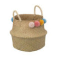 PANIER ENFANT AVEC POMPONS