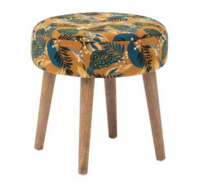 TABOURET EN VELOURS SANGO