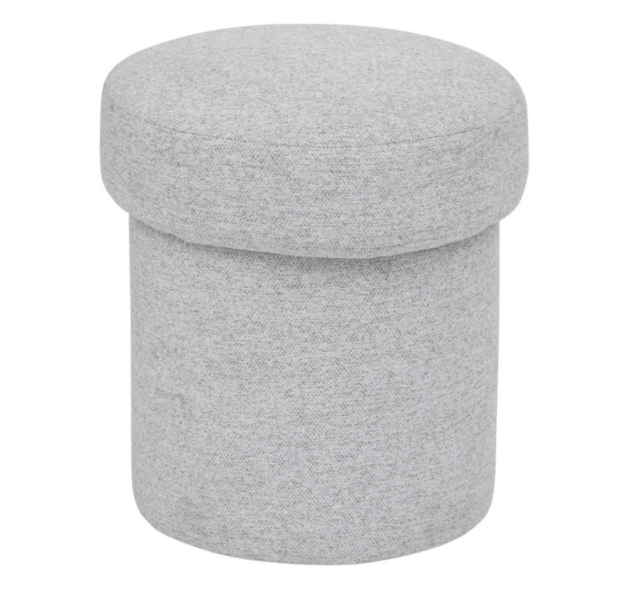 POUF KITA EN TISSU GRIS