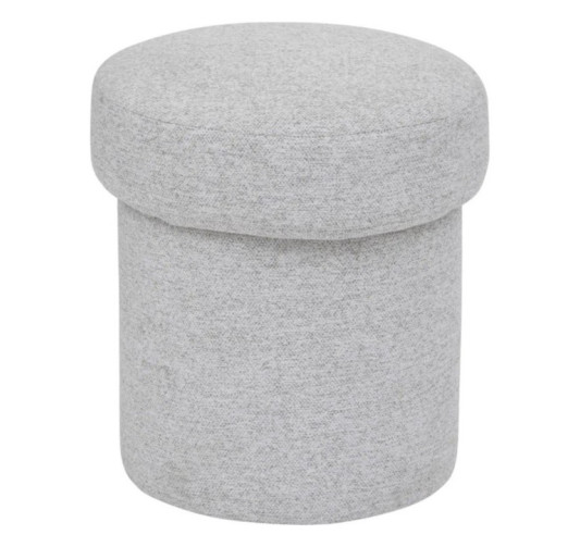 POUF KITA EN TISSU GRIS