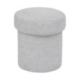 POUF KITA EN TISSU GRIS