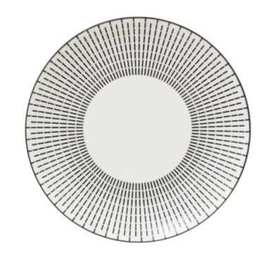 PLAT ROND LUNIS NOIR ET BLANC