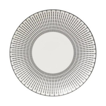 PLAT ROND LUNIS NOIR ET BLANC
