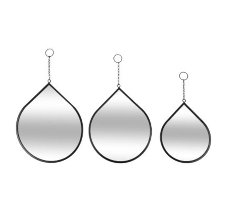 MIROIR EN METAL NOIR