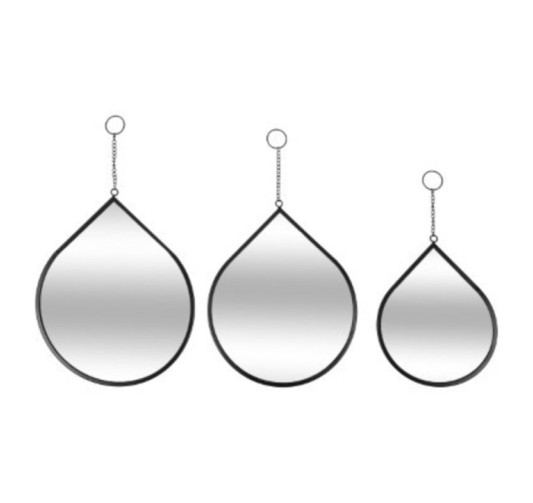 MIROIR EN METAL NOIR