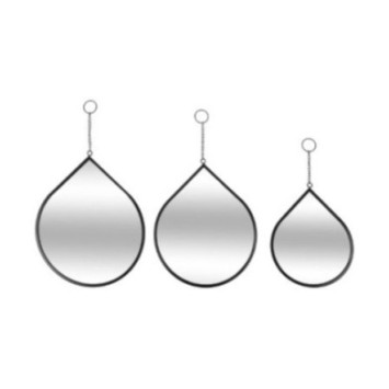 MIROIR EN METAL NOIR