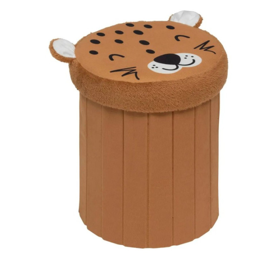 POUF COFFRE ENFANT LEOPARD