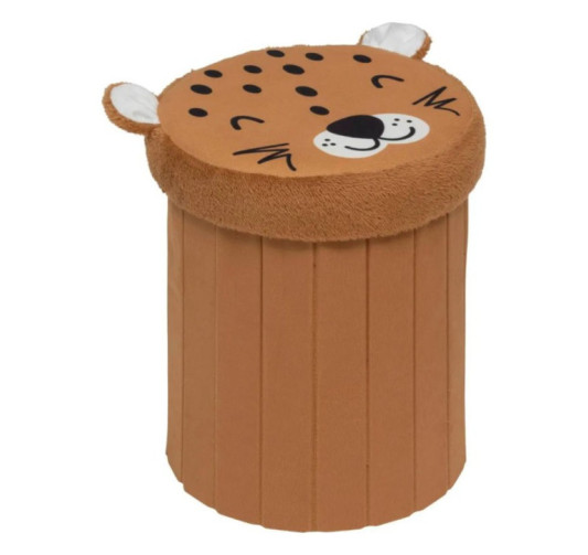 POUF COFFRE ENFANT LEOPARD