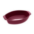 PLAT OVALE EN CERAMIQUE ROUGE