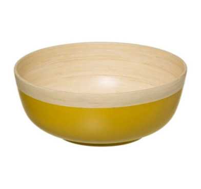 SALADIER EN BAMBOU JAUNE