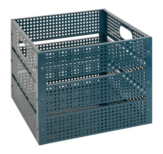 CAGETTE DECO METAL BLEU