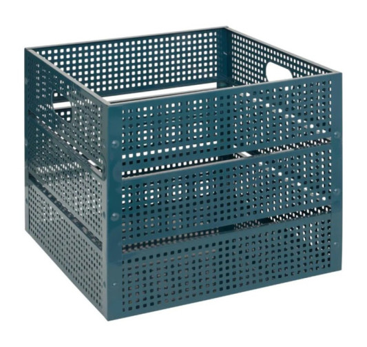 CAGETTE DECO EN METAL BLEU