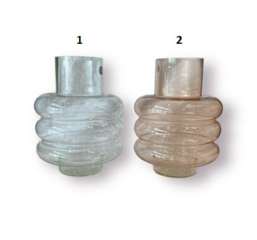 VASE EN VERRE D.18XH.23CM