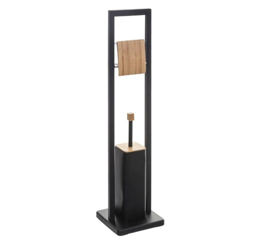 BROSSE WC AVEC DEROULEUR NOIR