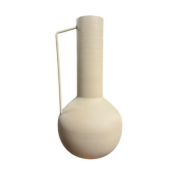 VASE EN ZINC COLORIS SABLE