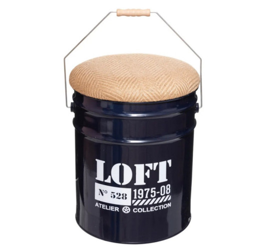 POUF BARIL EN METAL ALFRED