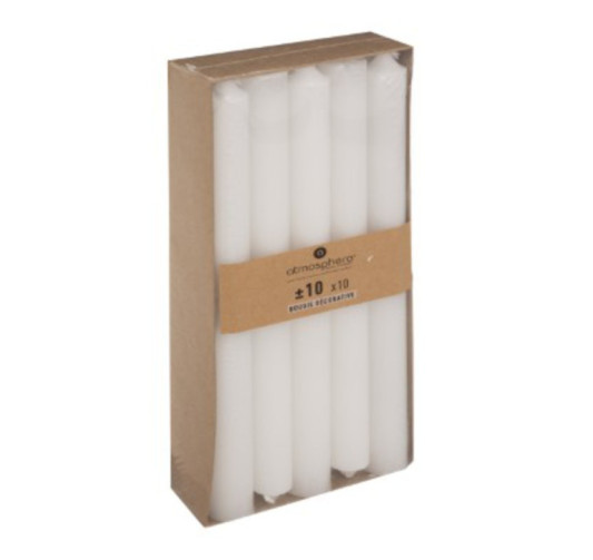 LOT DE 10 BOUGIES BATONS