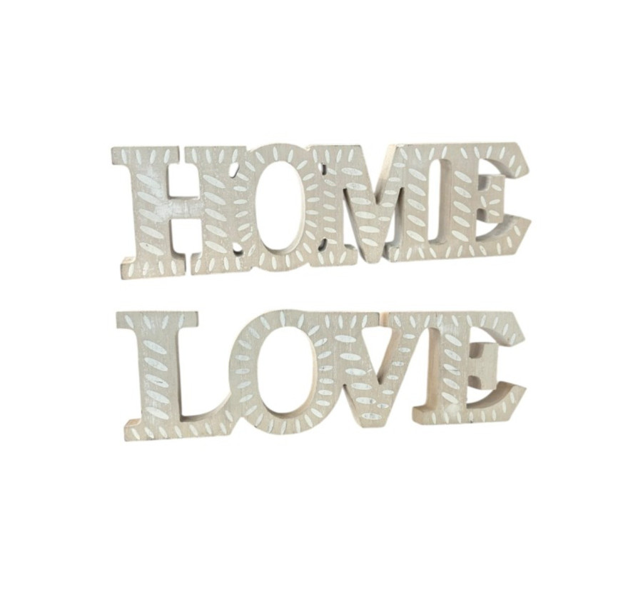 MOT DECORATIF EN BOIS 30X9X2CM