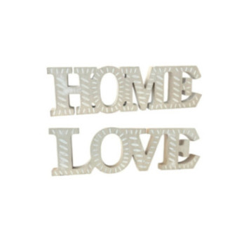 MOT DECORATIF EN BOIS 30X9X2CM