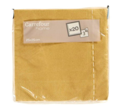 SERVIETTE EN PAPIER OR