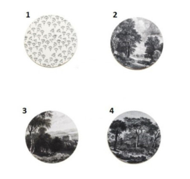 DESSOUS DE VERRE EN BOIS BLACK