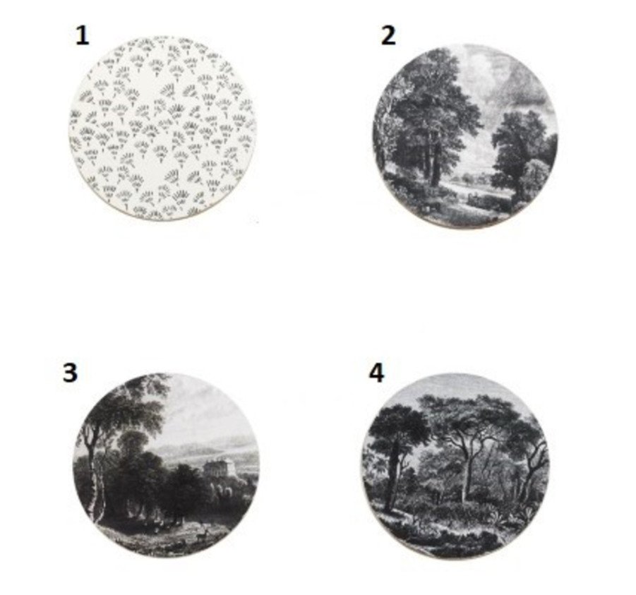 DESSOUS DE VERRE EN BOIS BLACK