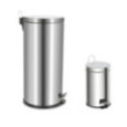 SET DE 2 POUBELLES EN INOX