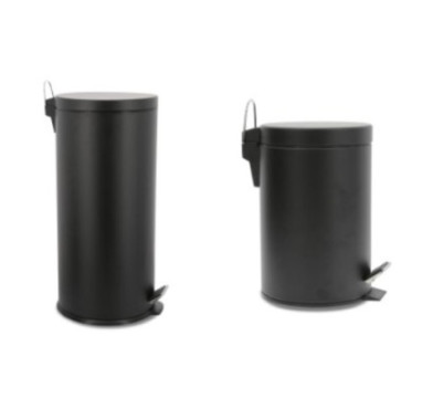 LOT DE 2 POUBELLES EN METAL