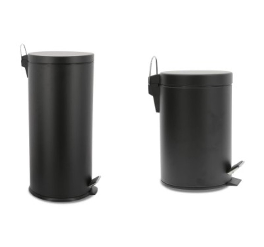 LOT DE 2 POUBELLES EN METAL
