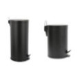 LOT DE 2 POUBELLES EN METAL