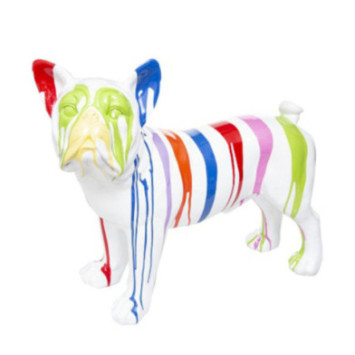 CHIEN RESINE COULURES COLOREES