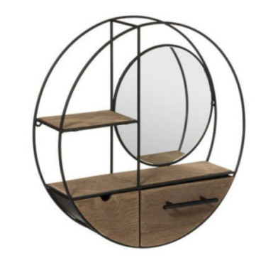 ETAGERE MURALE BOIS MDF/METAL